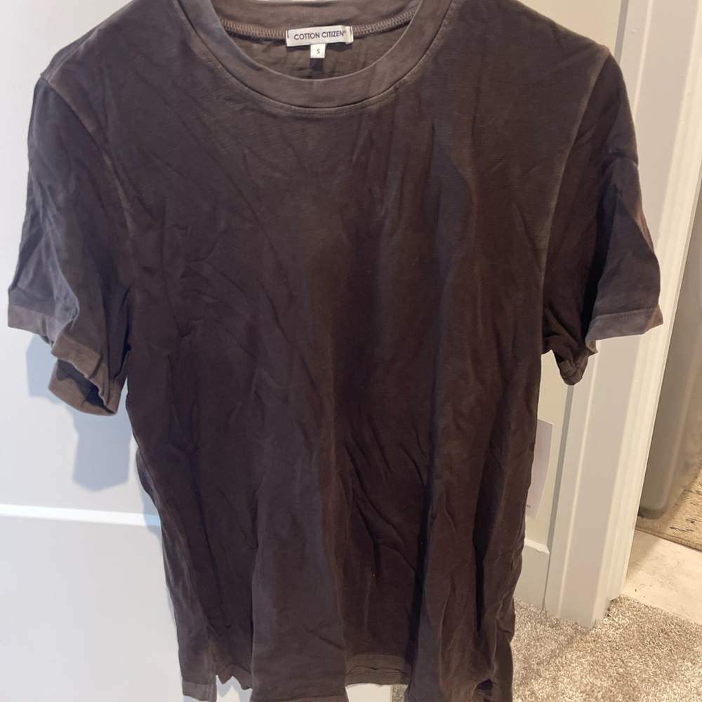 Cotton Citizen Men's Rich Brown Short Sleeve Tee